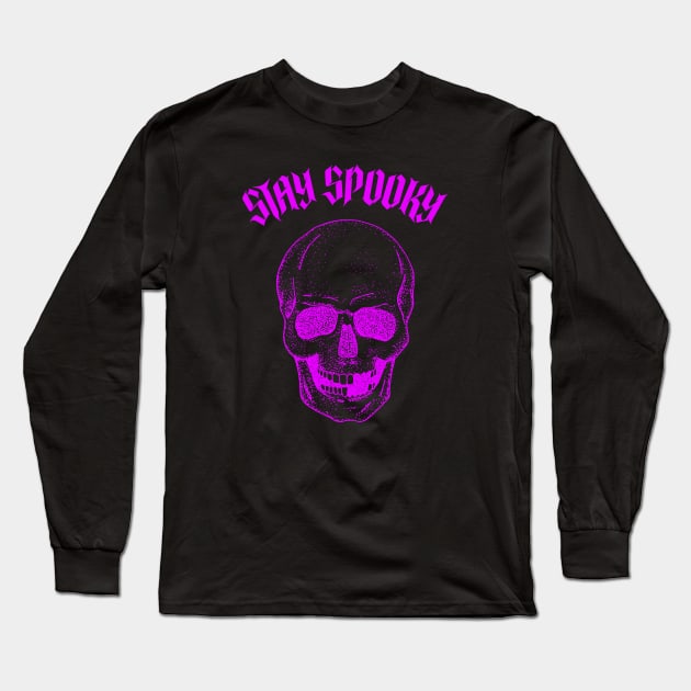 Purple Skull - Stay Spooky! Long Sleeve T-Shirt by Dodo&FriendsStore